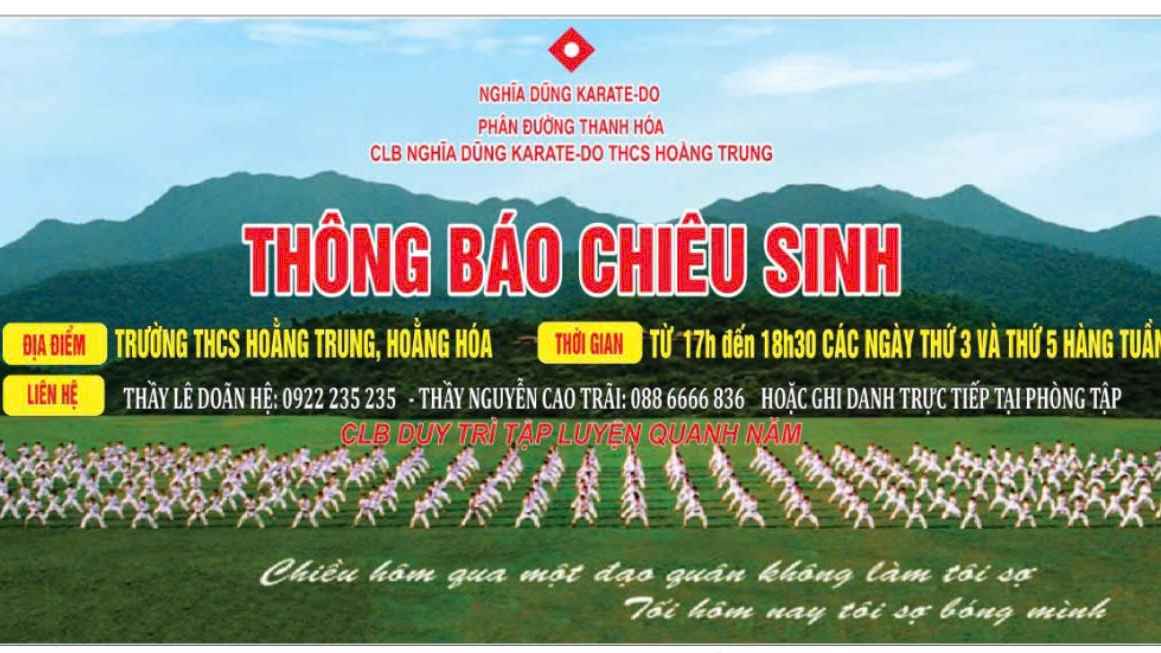 ND KARATE-DO THCS HOẰNG TRUNG 
